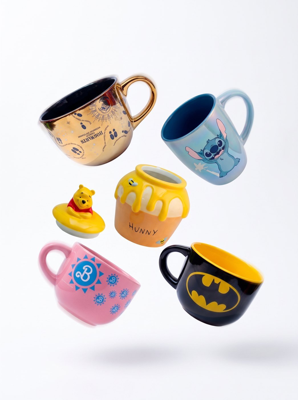 Tazas de personajes de los kits PopVerso flotando
